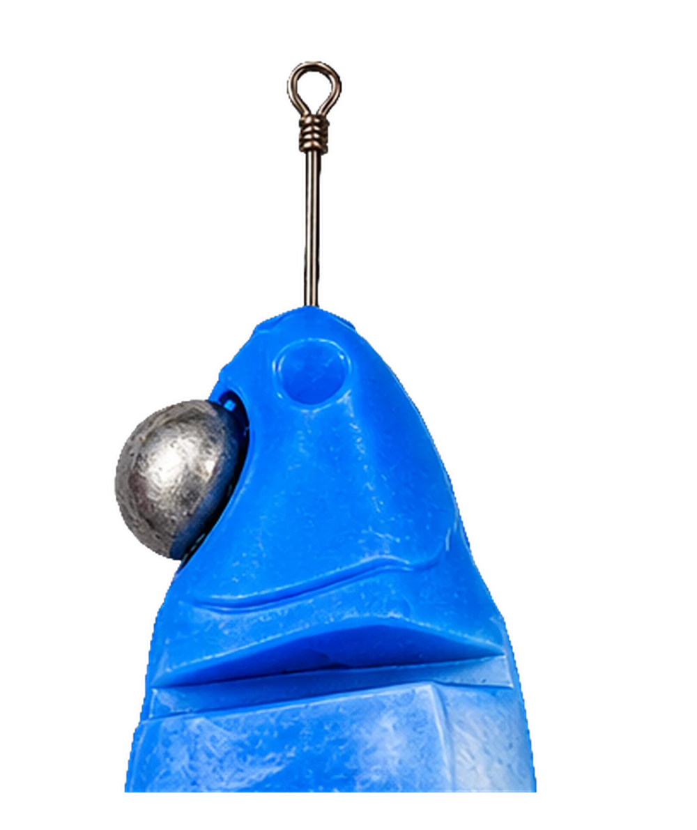 Dredge Mullet head, showing the weight rigger and the dredge wire